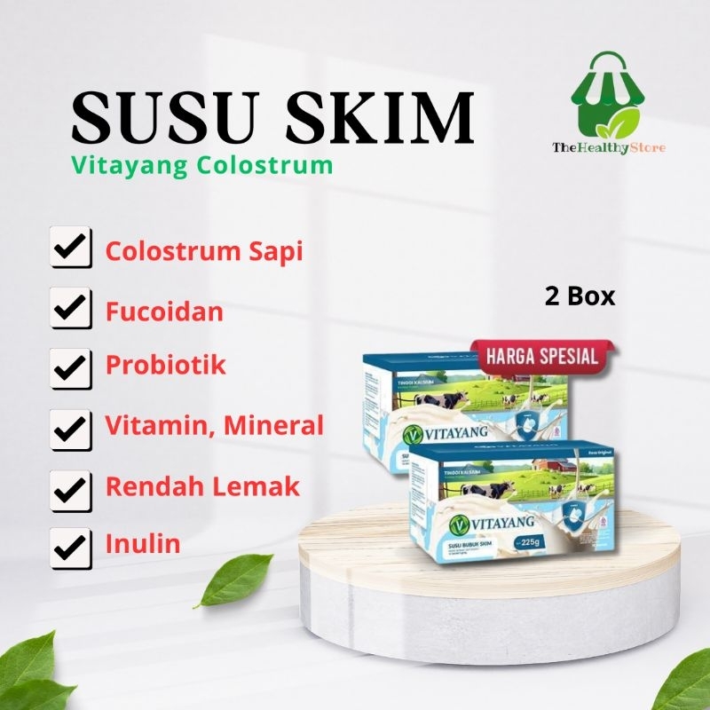 

Vitayang Susu Bubuk Skim Colostrum Sapi [15 sachet] | Rasa Original Rendah Lemak Kaya Protein
