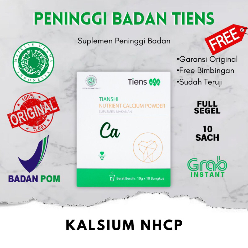 Peninggi Badan Tiens NHCP Nutrient Kalsium - Tianshi isi 10 ORI - Hyper Grow Susu super grow up - Su