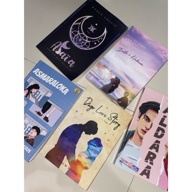 Preloved Novel Murah Meriah Viral — Alaia, Dikta dan Hukum, Asmaraloka, Dago Love Story, Aldara, Ala