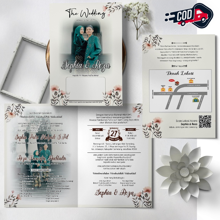 Undangan Pernikahan Free Foto - Tasyakuran Pernikahan - Walimatul Ursy - Ngunduh Mantu - Undangan Or