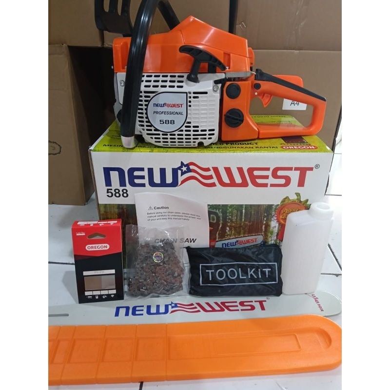 Chainsaw New West 588 – Gergaji Mesin Tangguh Bar 22 Inch