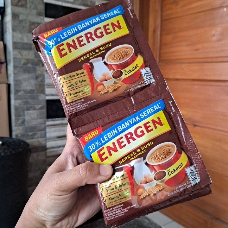 

ENERGEN Minuman Sereal Cokelat 10 pcs Energen Kurma dan Coklat minuman sereal 300gr [ 30gr x 10pcs]