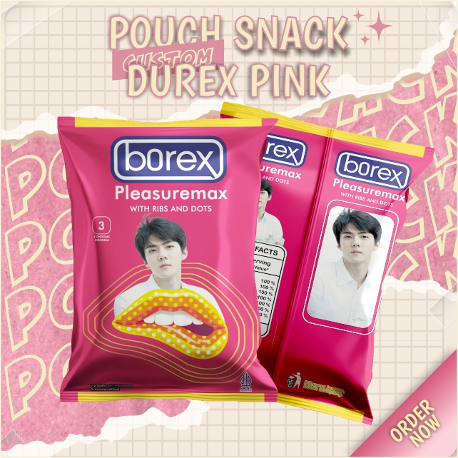 

Snack Pouch Jumbo Custom K0d0m Durex Pink