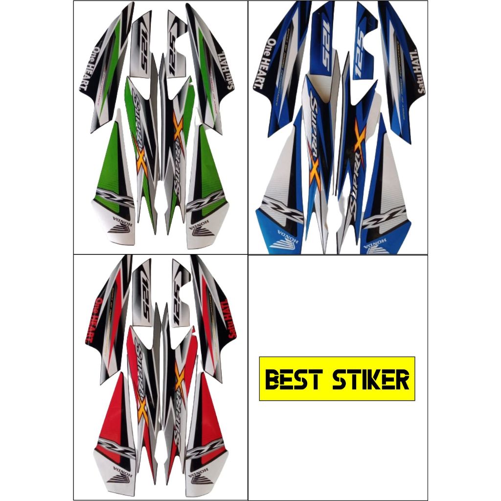 Striping Stiker Supra X 125 R 2013 List Body Standar Motor Honda Supra X 125 R 2013 Terbaik
