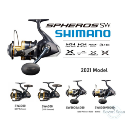 Gulungan Pancing Reel Rell Shimano Spheros SW 2021 8000  - SW8000PG