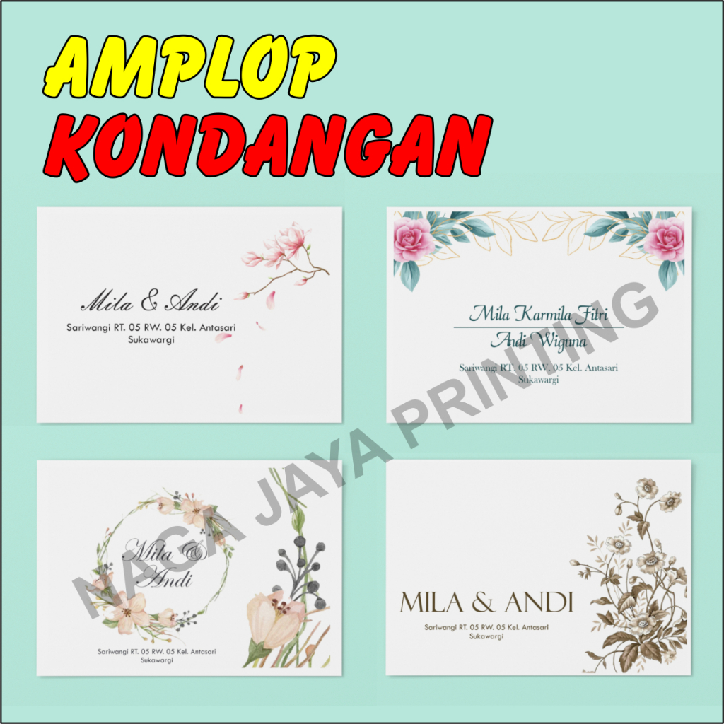 

50 PCS AMPLOP MOTIF BUNGA ( Amplop Kondangan/Amplop Sumbangan/ Amplop Custom/ Amplop Uang ) Cetak Amplop Kondangan Custom Design Sendiri