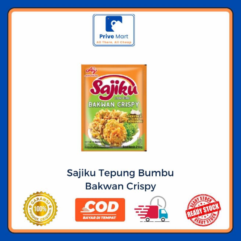 

Sajiku Tepung Bumbu Bakwan Crispy 210g Prive Mart