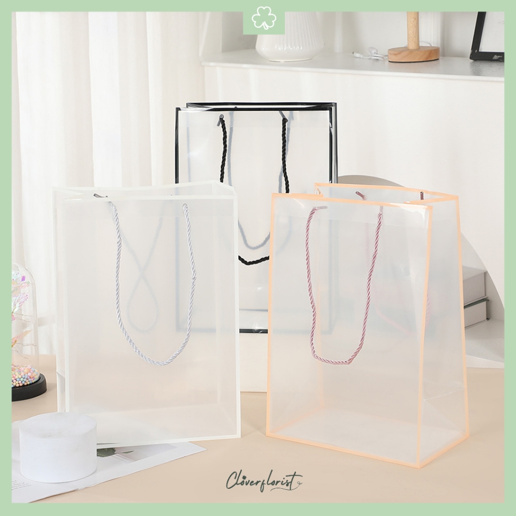 

Tas Goodie Bag Transparan Hampers Bag Tote Bag Gift Premium Transparan Doff U14