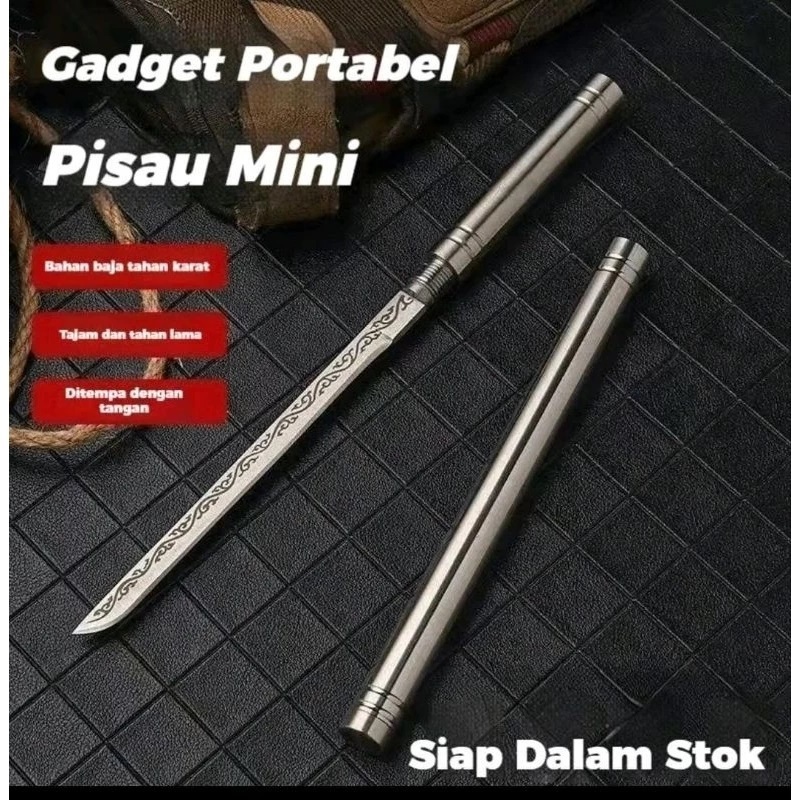 1 PCS PISAU TONGKAT TAHAN KARAT PISAU TONGKAT MINI PISAU BAJA PISAU DAPUR