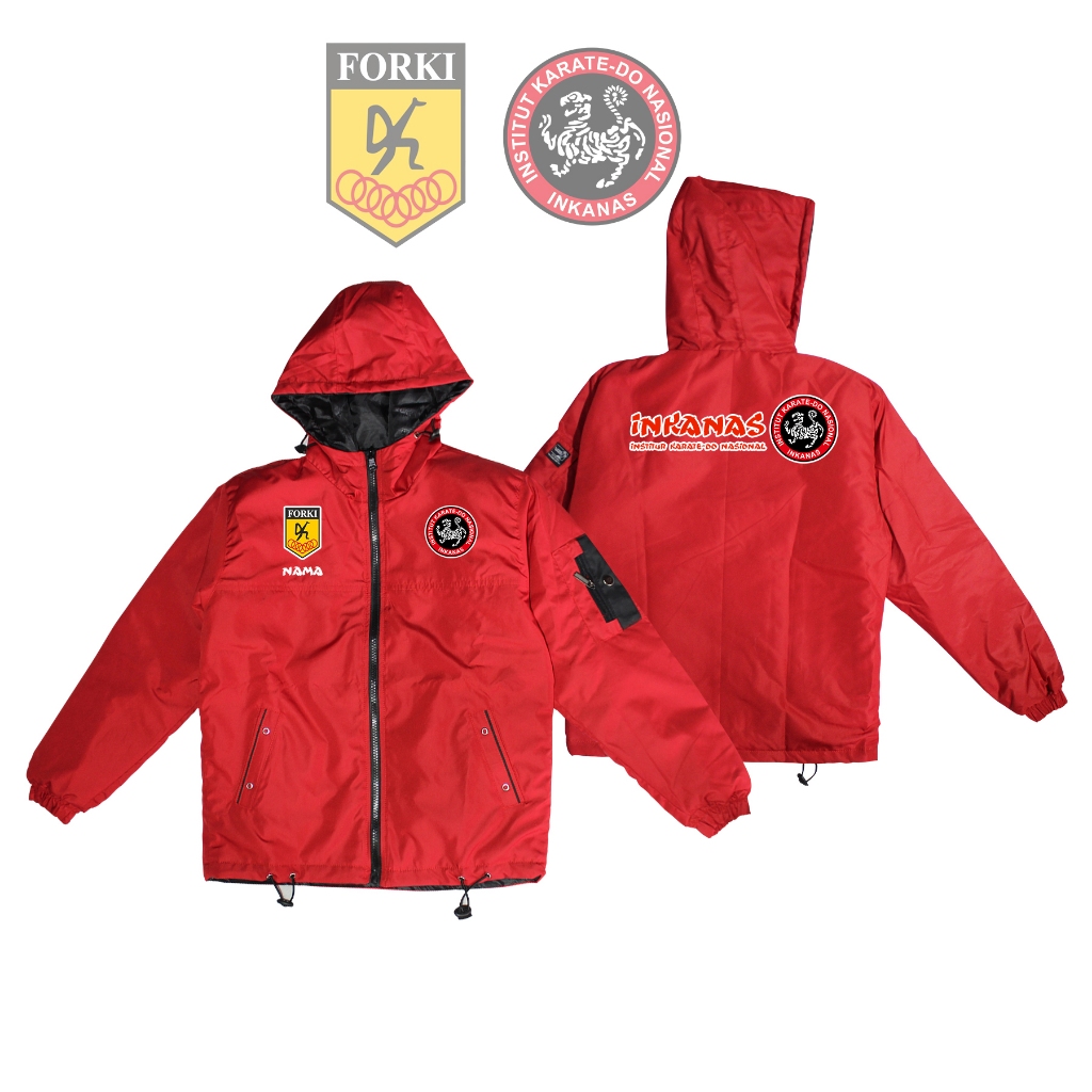 Jaket Anak Laki Laki Inkanas Karate-Do Forki Semi Waterproof Jaket Karate Bisa Custom Logo/Nama