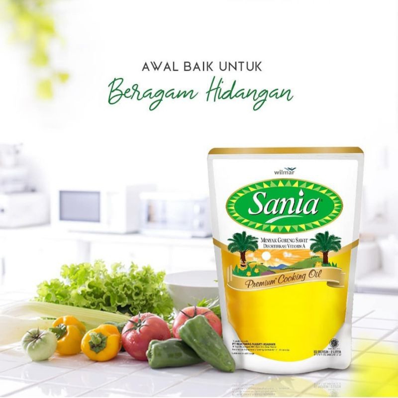

SANIA Minyak Goreng 1Liter Kemasan Poush.