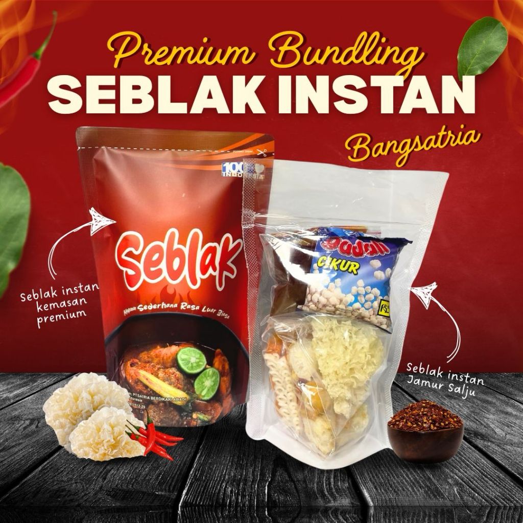 

Paket Bundling SEBLAK INSTAN PREMIUM + SEBLAK INSTAN JAMUR SALJU (BangSatriaSeuhah)