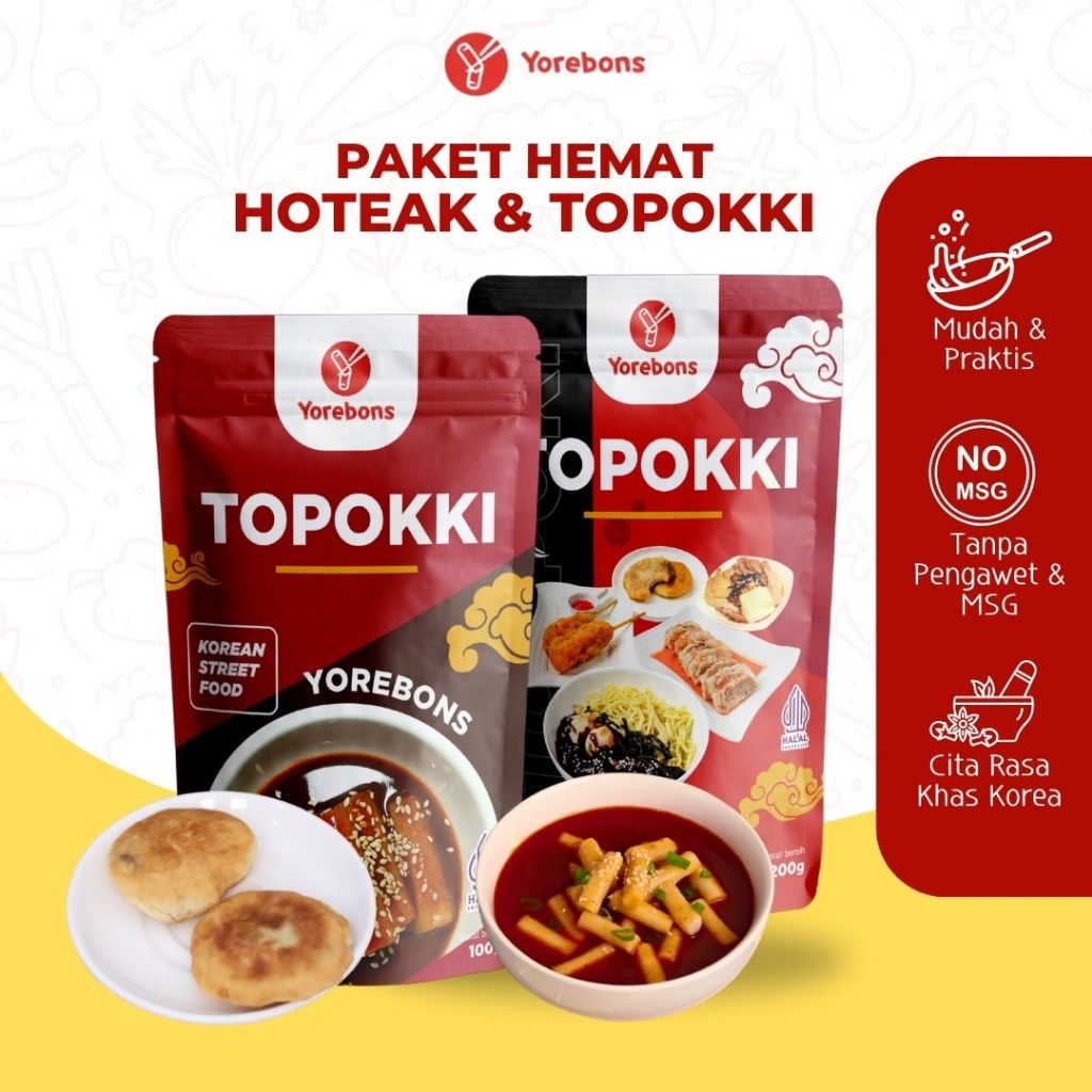 

Paket Hemat Hotteok Korean Pancake Toppoki Tteokbokki Makanan Korea Halal