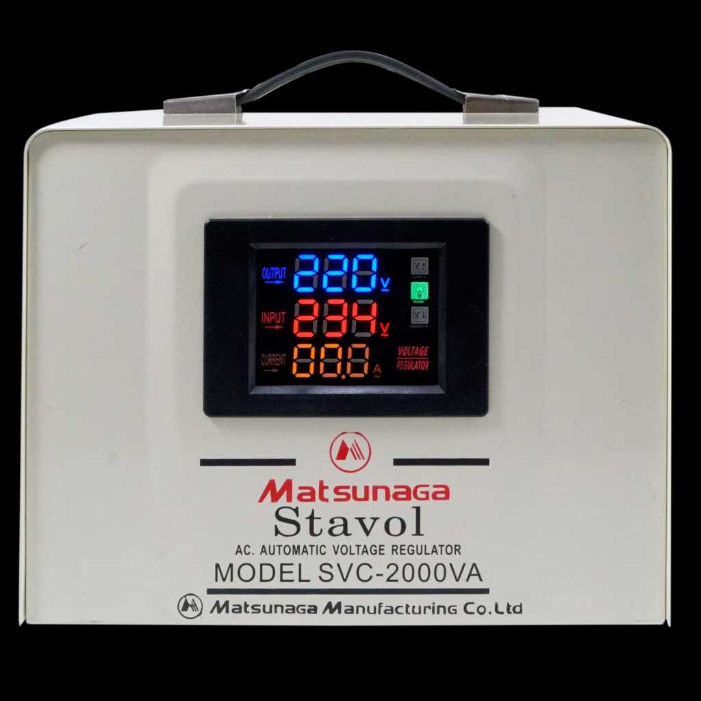 Stavolt SVC Digital 2000W MATSUNAGA Stavolt Stabilizer Listrik 2000VA