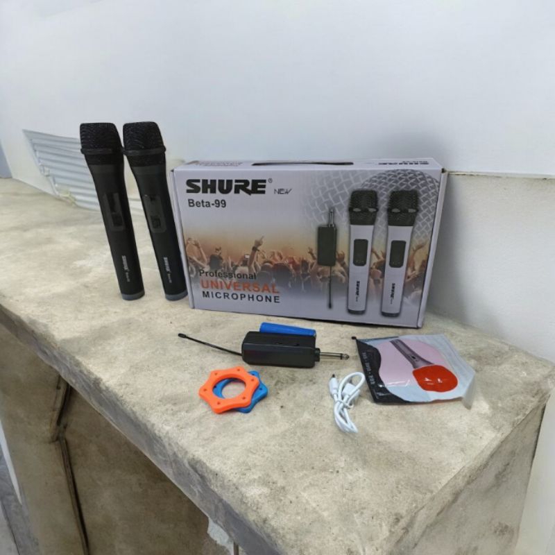 Mic Wireless Dual Mic Shure beta99 Mikropon beta 99 mikrofon beta-99