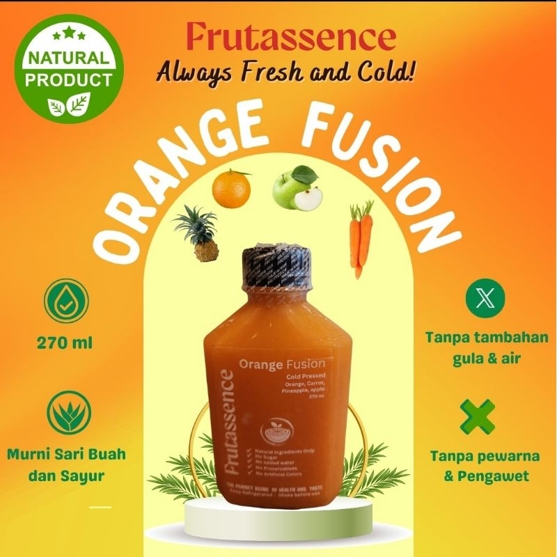 

Orange Fusion - Jeruk, Apel, Wortel, Nanas.