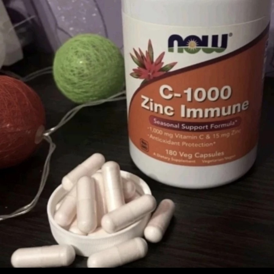NowF USA C-1000 Zinc Immune Vitamin C 1000 mg Zinc 15 mg 180 Capsules