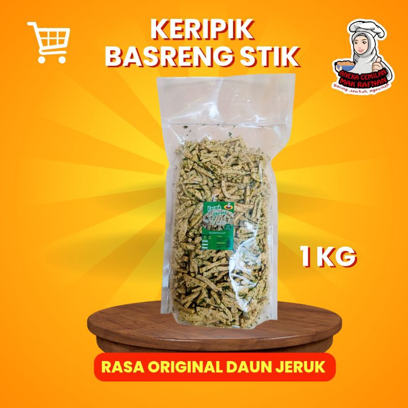 

Keripik Basreng Stik Ikan Tuna Garing Renyah Enak Original Daun Jeruk 1kg