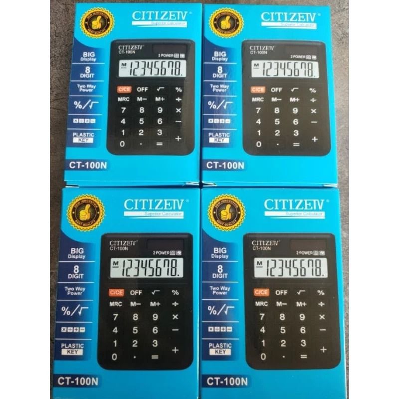 

Kalkulator SAKU CT100N Citizen / 8digit / 2power energy