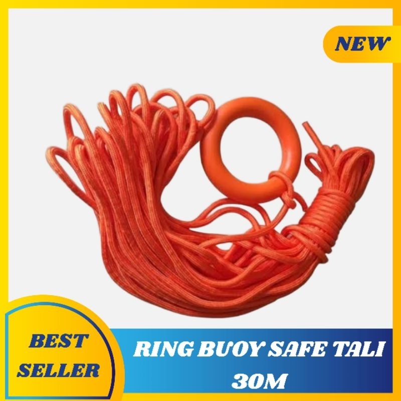 Ring Buoy Safe Tali Kapal 30 Meter / Tali Pengaman Life Buoy Kapal