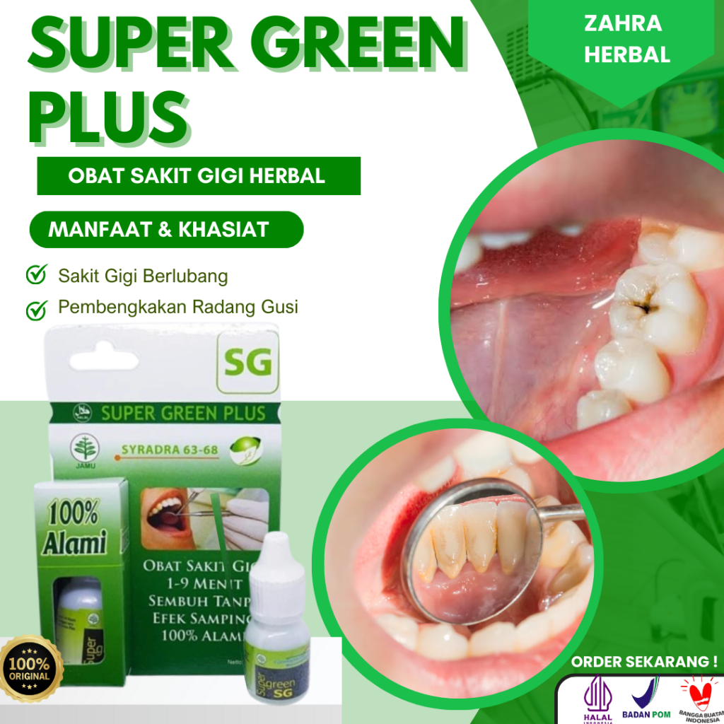 AMPUH Obat Sakit Gigi Berlubang Gigi Bolong Gusi Berdarah Pereda Nyeri Cepat Sembuh Herbal Alami SG 