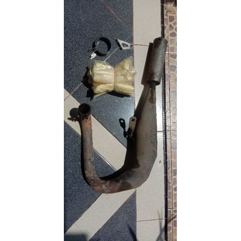 knalpot buang kiri vespa drc second