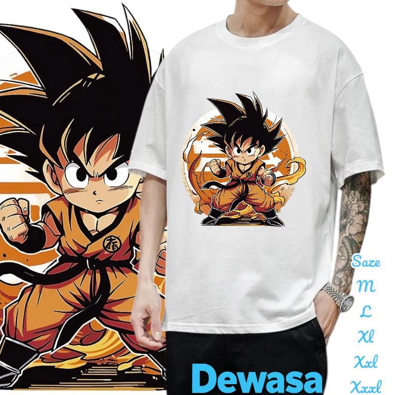 BAJU KAOS PRIA DEWASA MOTIF DRAGON BALL COLLECTION SABLON HIGH QUALITY