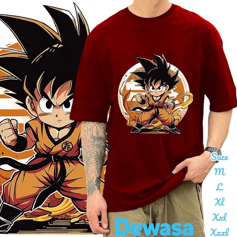 BAJU ATASAN DEWASA LAKI LAKI MODEL GOKU ONFIRE TERBARU DB-3100