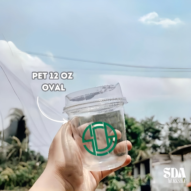 sablon cup PET 12 OVAL