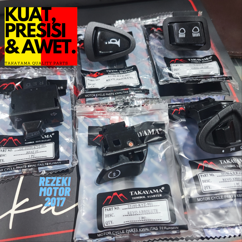TOMBOL LAMPU ON OFF MATI HIDUP LAMPU BEAT FI VARIO 125 VARIO 150 REVO ABSOLUTE BLADE FI SUPRA 125 FI