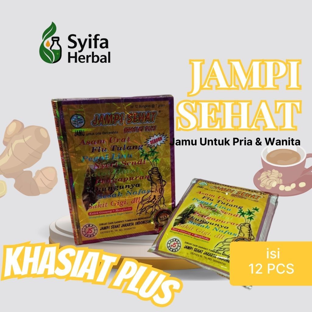 

Jampi Sehat Jamu Asli 100% Original isi 12 Bungkus Bekhasiat Asam Urat Flu Tulang Pegal Linu Nyeri