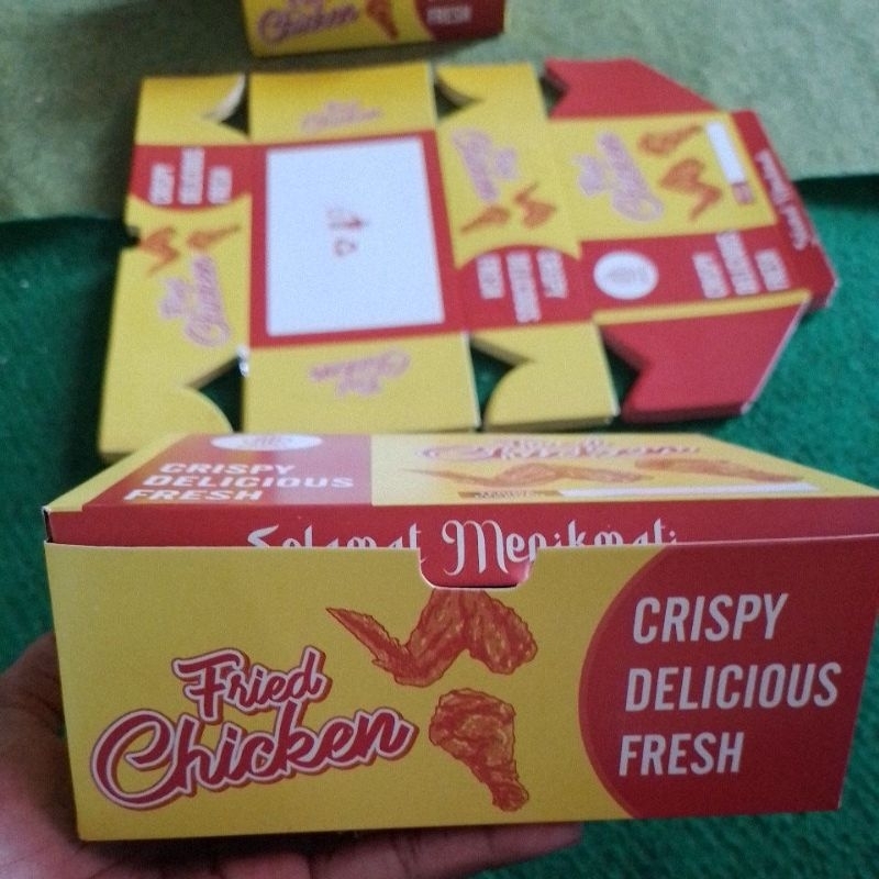 

KEMASAN KARDUS FRIED CHICKEN LAPIS VOIL ISI 50 LEMBAR