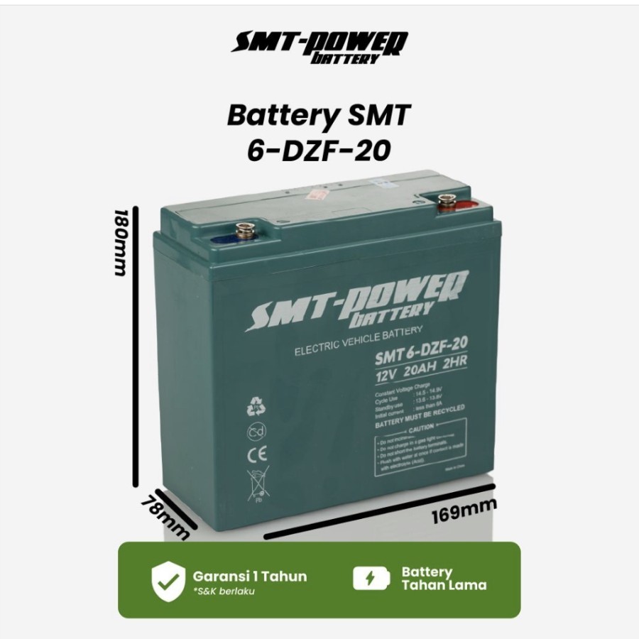AKI KERING VRLA SMT-POWER 12V 20AH KHUSUS KARGO