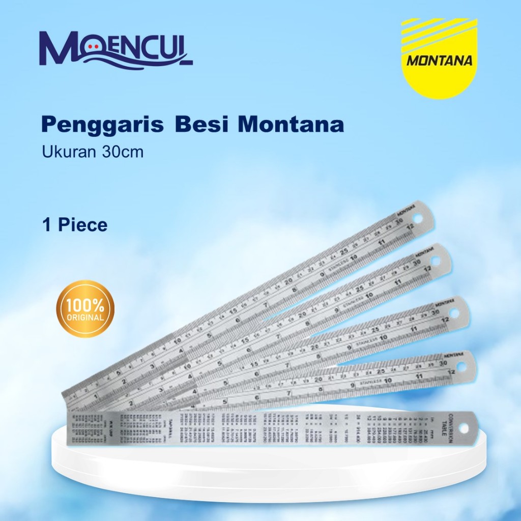 

1 Pcs Penggaris Besi Montana Ukuran 30 Cm | Montana Ruler | Moencul