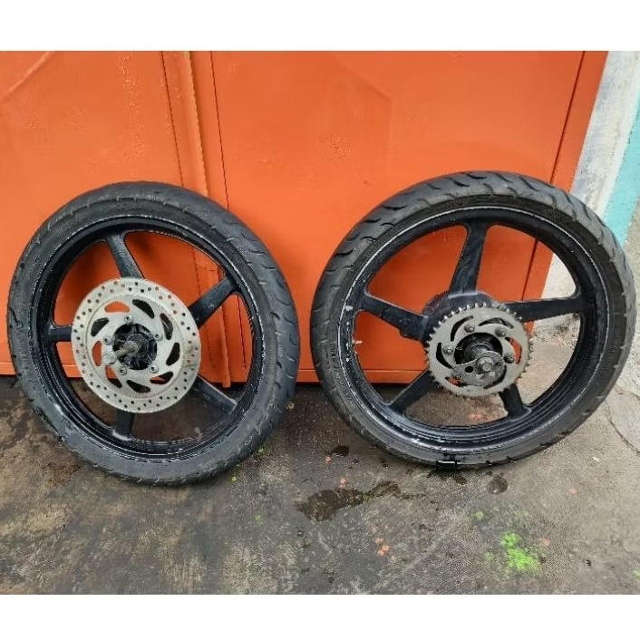 Velg roda set ban depan belakang naggear napgir tutup kampas piringan ORI COPOTAN VIXION OLD 3C1