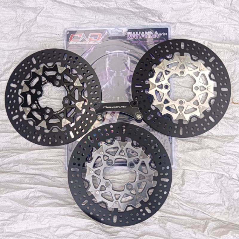 PIRINGAN CAKRAM DELKEVIC WAKANDA BLACK SERIES VARIO 125/150 BEAT SCOPPY MIO SPORTY UKURAN 260 MM TEB