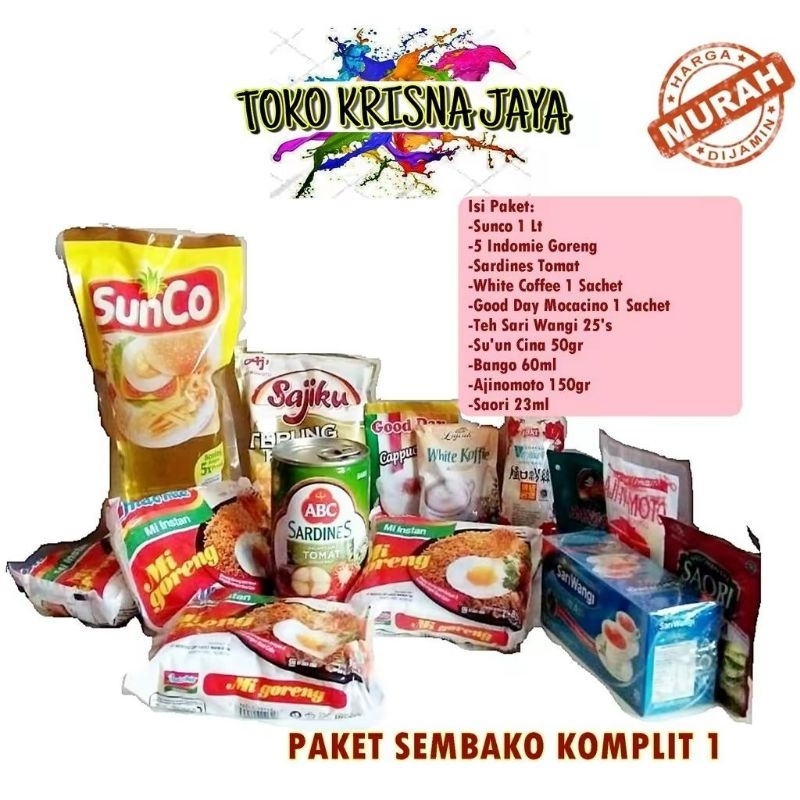 PAKET SEMBAKO KOMPLIT LENGKAP LEBARAN MURAH SERBA 150 K  PAKET SEMBAKO KOMPLIT