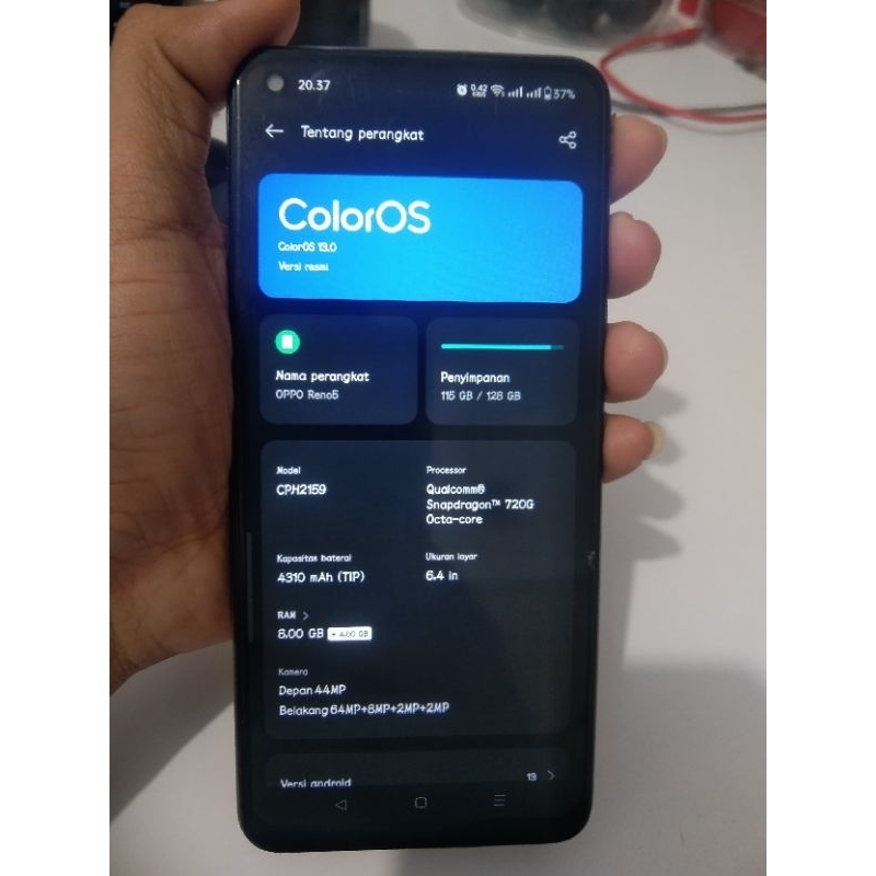OPPO RENO 5 4G SECOND NORMAL