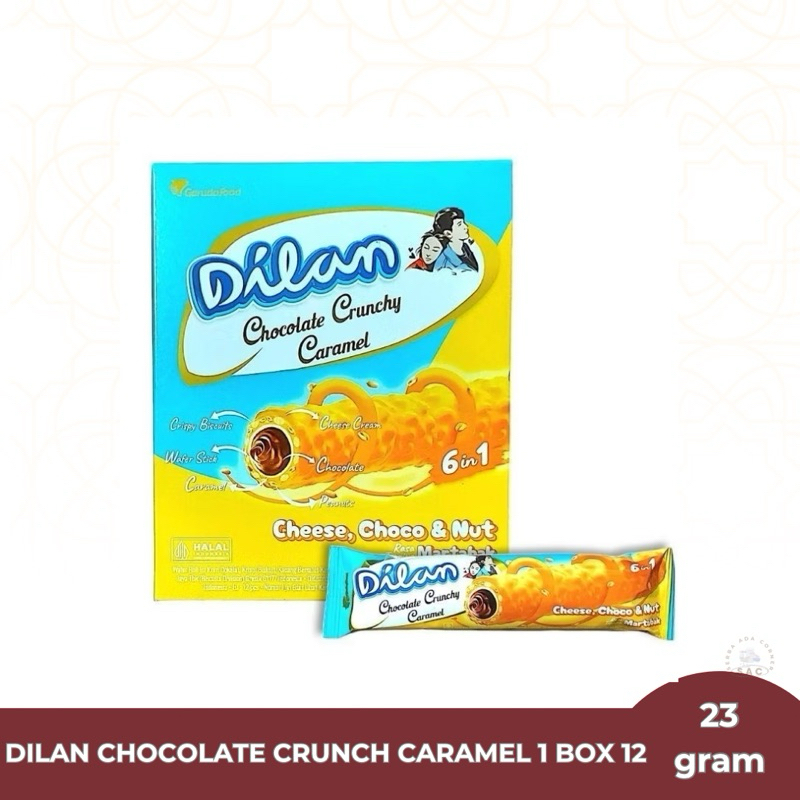 

Dilan Crunchy Choco Caramel 1 Box 12 pcs 24 gr