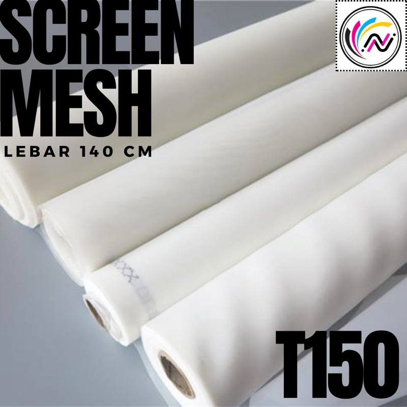 

Kain Screen Sablon T150 Lebar 140cm PUTIH (perMETER)