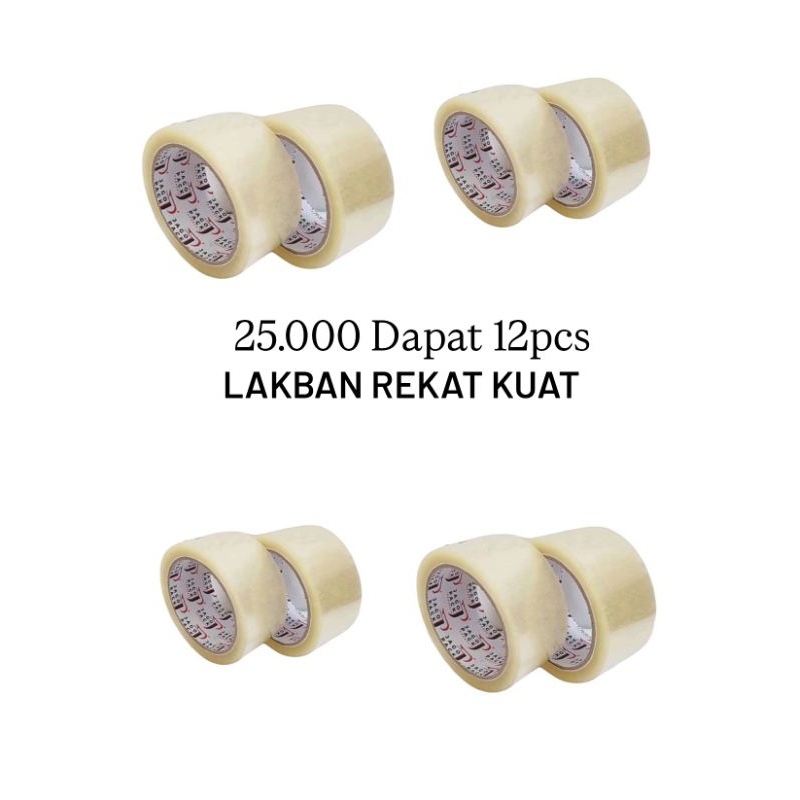

Lakban Bening Perekat Kuat packing mudah 45x60 l 24x50 l 12x50