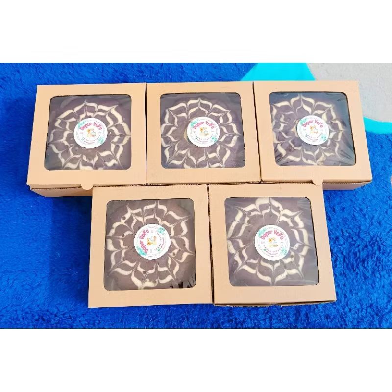 

Marmer cake kukus diameter 20cm