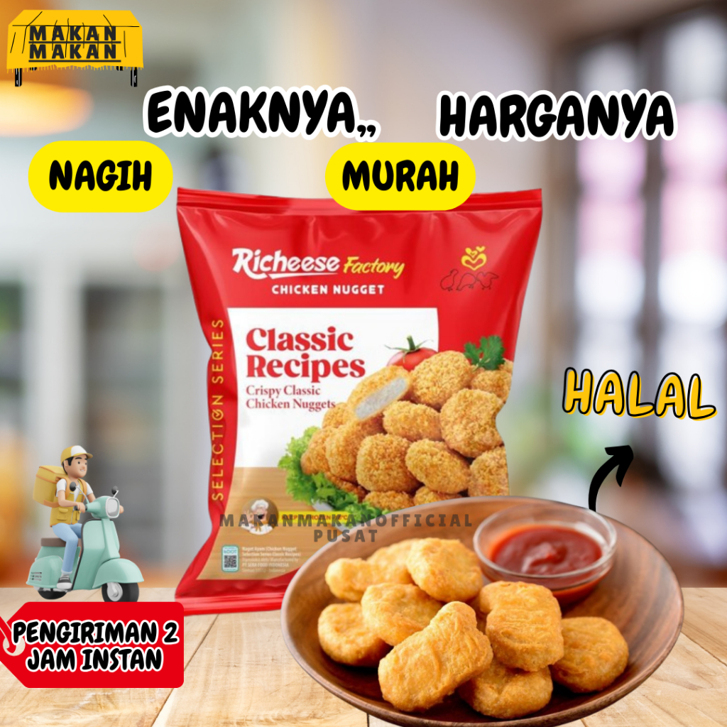 

Crispy Classic Chicken Nugget 250gr Richeese Factory BANYAK AYAM