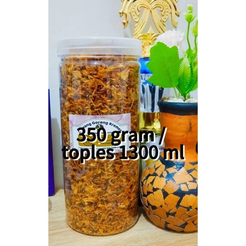 

Bawang Goreng Kremes ORIGINAL 350 gram / toples 1300 ml