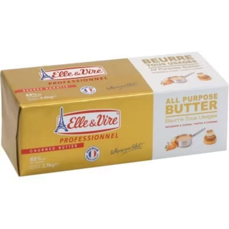 

Elle & Vire Butter Unsalted 2.5Kg / Al Purpose Butter ONLY INSTAN !!