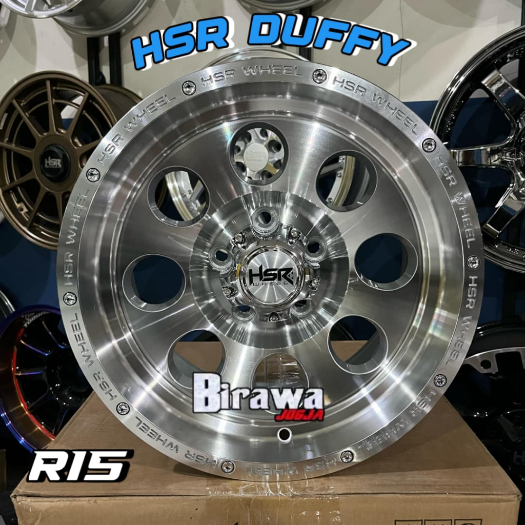 Velg Mobil Ring 15 Celong HSR Duffy R15X8 Pcd 5X114 Untuk Rush Terios Innova L300 Carry Hilux Taruna