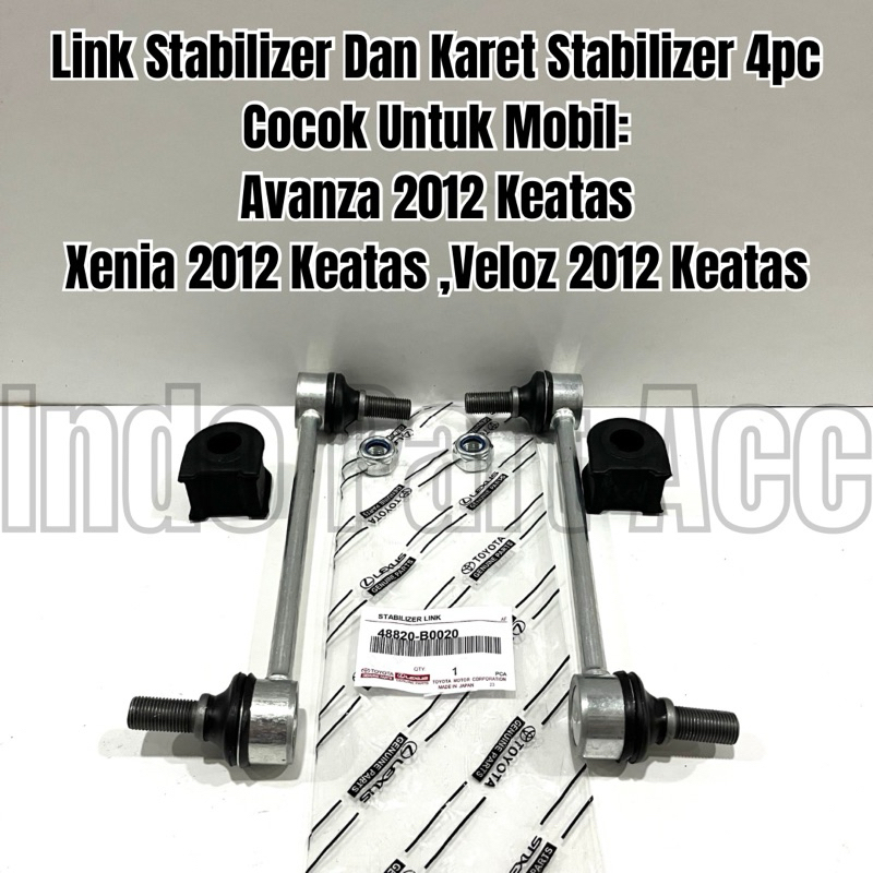 Link Stabilizer Dan Karet Stabilizer All new Avanza 2012 keatas 1set 4pc Original