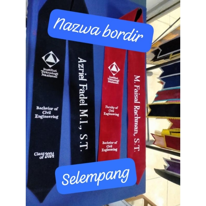 SELEMPANG WISUDA KALUNG BAHAN BLUDRU PILIHAN TEBAL LEMBUT DAN TIDAK KAKU