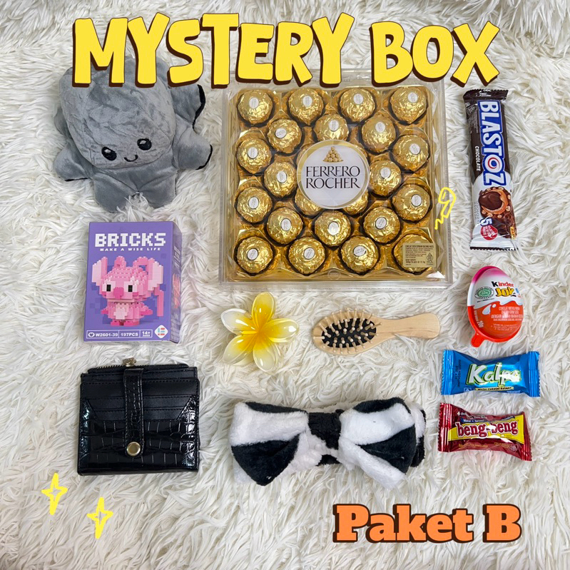 

MYSTERY BOX HAMPERS KADO SNACK / HAMPERS GRADUATION BIRTHDAY ANNIVERSARY / KADO