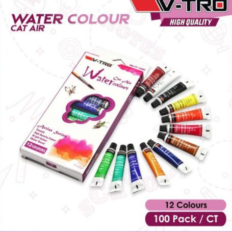 

CAT AIR V-TRO (007482) / WATER COLOUR / CAT AIR 12 WARNA V-TRO / CAT LUKIS 100%